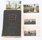 FRANK JAMES AUTOGRAPH, POST CARDS, BOOK, NEWS