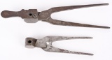 PAIR OF EARLY EUROPEAN BIG BORE BULLET MOLDS