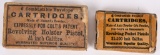 (2) 6-PACK CUMBUSTIBLE COLT PISTOL CARTRIDGES