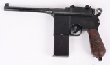 CHINESE SHANXI STYLE 9MM BROOMHANDLE PISTOL