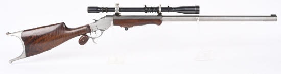 CUSTOM STEVENS MODEL 44 1/2 SINGLE SHOT SCHUETZEN