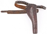 1880 DATED TOOLED SLIM JIM HOLSTER SAA WITH BELT