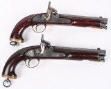 PAIR OF 1861 DATE ENFIELD PERC, SERVICE PISTOLS