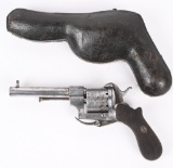 LEPAGE MARKED PIPE CASED PINFIRE REVOLVER