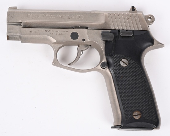 ASTRA MODEL A-100 SEMI AUTO STAINLESS .45 PISTOL