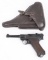 EAST GERMAN POLICE LUGER WITH HOLSTER/2 MAGS