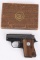 BOXED COLT SEMI AUTO POCKET PISTOL