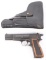 WW2 GERMAN OCCUPATION MARKED FN HI-POWER WITH RIG