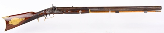 FINE ORIGINAL SAMUEL HAWKEN 1/2 STOCK PERC, RIFLE