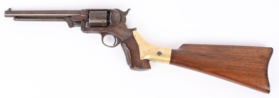 MARTIALLY INSPECTED STARR ARMY REVOLVER WITH STOCK