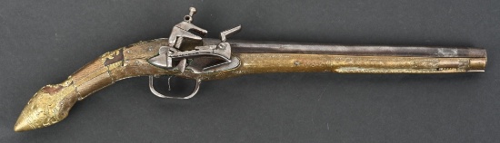 ATTRACTIVE ALBAINIAN RAT TAIL MIQUELET PISTOL