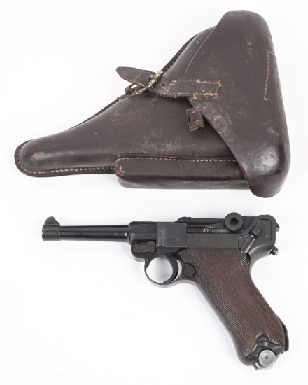 EAST GERMAN POLICE LUGER WITH HOLSTER/2 MAGS