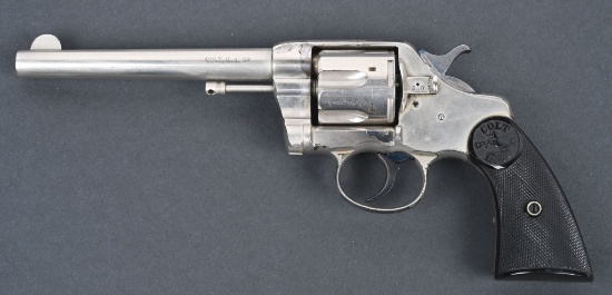 HIGH CONDITION COLT NEW ARMY NAVY NICKEL REVOLVER
