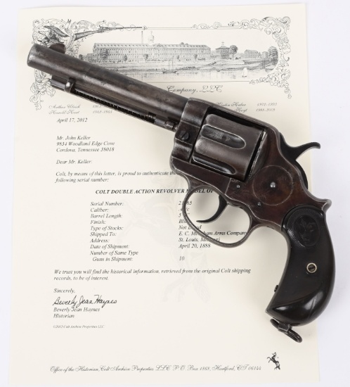 DOCUMENTED COLT MODEL 1878 45 COLT DA REVOLVER