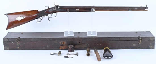 CASED BILLINGHURST PATTERN .36 CAL, TARGET RIFLE