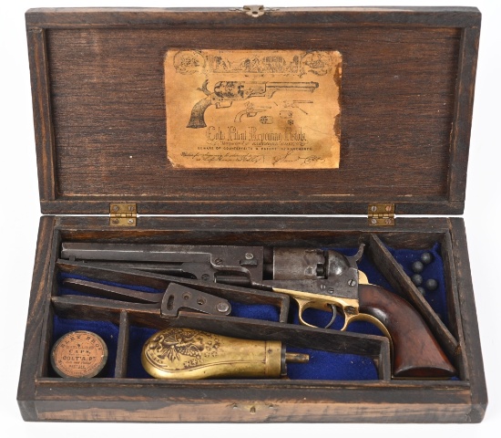 CASED COLTS MODEL 1849 .31 CAL. POCKET REVOLVER