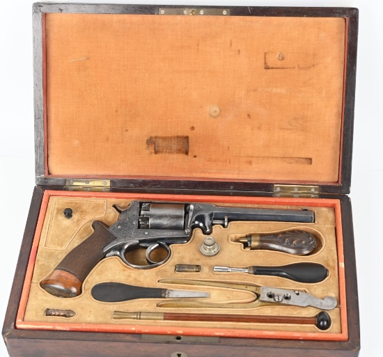 CASED ADAMS MODEL 1851 REVOLVER WITH ACCESORIES