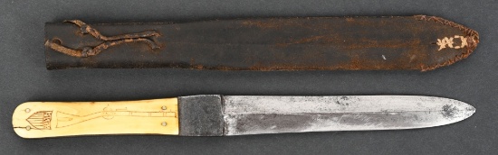 CIVIL WAR GEORGE WOLSTENHOLM IXL CARVED DAGGER