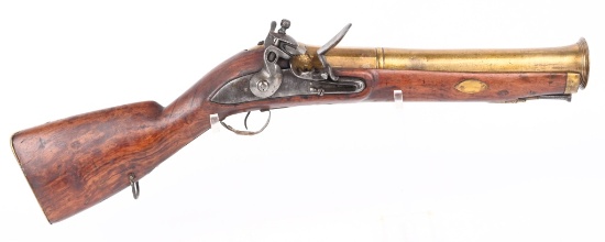 EAST INDIA MARKED CAMEL TYPE FLINT BLUNDERBUSS