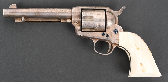 MASTER ENGRAVED SILVER PLATE 1ST GEN COLT SAA