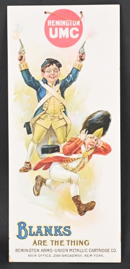 REMINGTON UMC CARDBOARD ADVERTISING SIGN