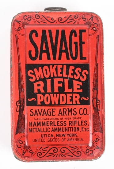 RARE 1903 SAVAGE SMOKELESS RIFLE POWDER CAN