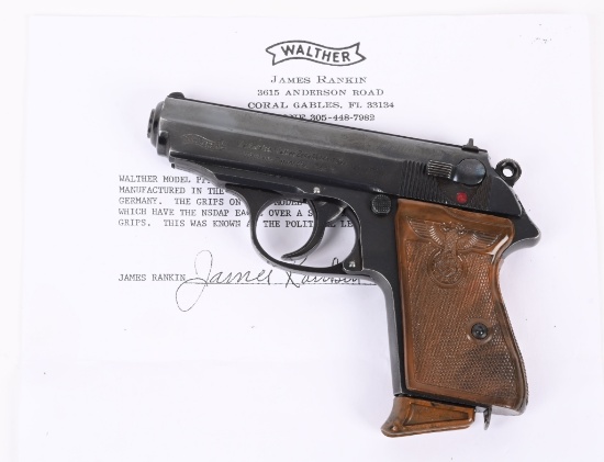 DOCUMNETED WW2 PARTY LEADER WALTHER PPK PISTOL