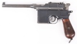 FINE MAUSER C96 7.63 BROOMHANDLE PISTOL