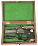 CASED ENGLISH 6 BARREL PEPPERBOX PISTOL