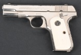 NICKEL COLT MODEL 1908 380 POCKET HAMMERLESS