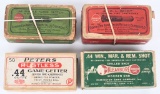 (4) BOXES OF MARBLES GAME GETTER .44 AMMO