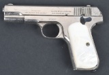 NICKEL COLT MODEL 1908 SEMI AUTO .380
