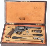CASED ADAMS MODEL 1851 REVOLVER WITH ACCESORIES