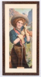 FRAMED 1910 HOPKINS & ALLEN PRARIE GIRL POSTER