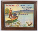 FRAMED 1920'S WINCHESTER FISHING ADVERTISING LITHO