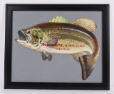 LARGE FRAMED DIE CUT 1920'S WINCHESTER FISHING AD