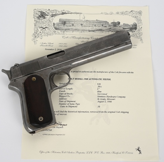 COLT MODEL 1900 SEMI AUTO PISTOL