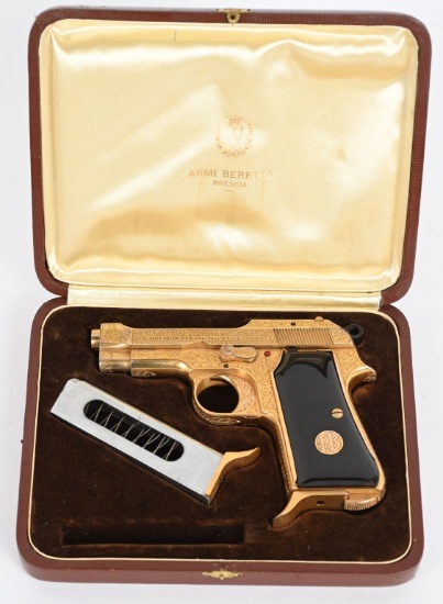 FACTORY ENGRAVED AND GOLD WASHED BERETTA 1935