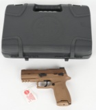 SIG SAUER P320 M18 SEMI AUTO PISTOL WITH CASE.