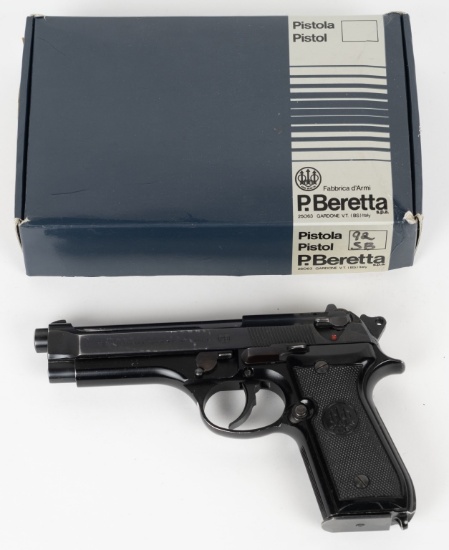 EARLY PRE BAN BERETTA MODEL 92 SB WITH BOX