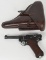 1938 MAUSER P.O8 LUGER S/42 MARKED WITH HOLSTER