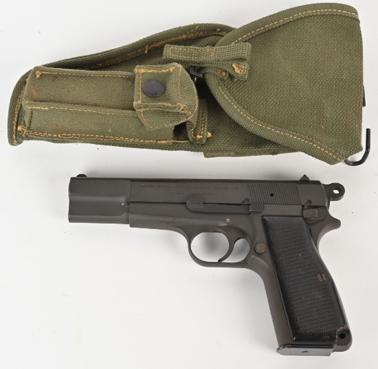 FN MILITARY CONTRACT HI-POWER PISTOL WITH HOLSTER