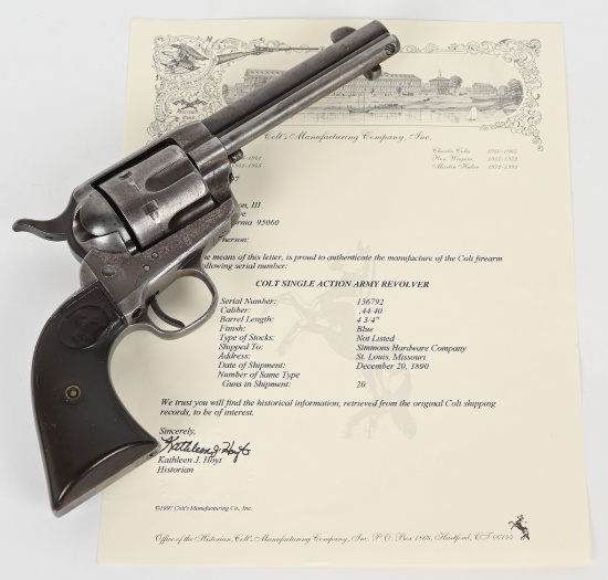 COLT .44 NEW FRONTIER SINGLE ACTION REVOLVER
