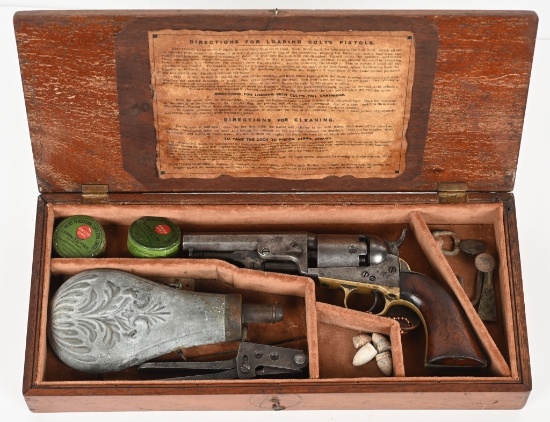 CASED COLT 1849 POCKET MODEL REVOLVER