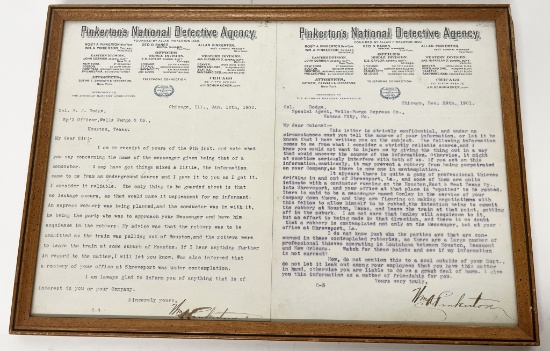 ALS WILLIAM PINKERTON TO WELLS FARGO ABOUT ROBBERY