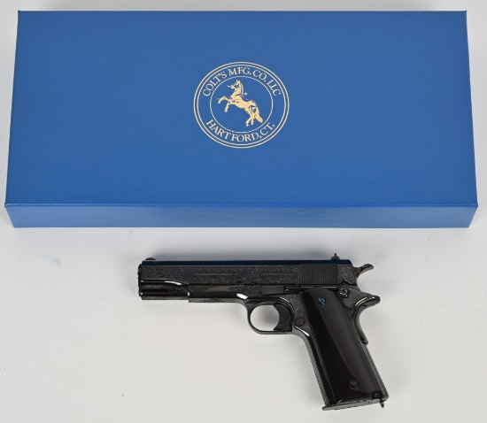 JOHN PEASE ENGRAVED COLT GOVERNMENT MODEL 1911