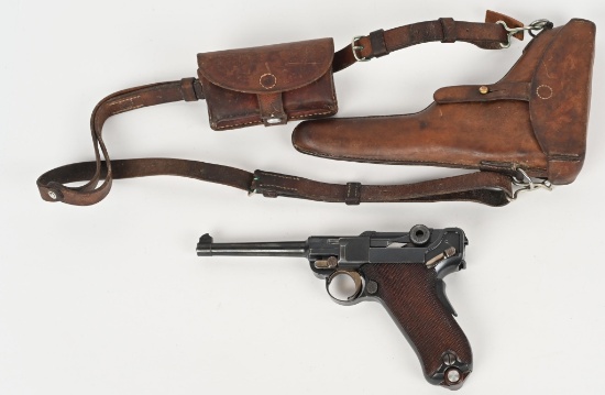 SWISS 1906 CROSS IN SHIELD DWM LUGER SEMI AUTO