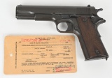 COLT MODEL OF 1911 U.S. ARMY MADE 1919 45 ACP.