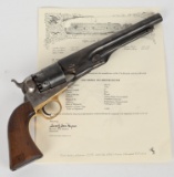 CIVIL WAR COLT MODEL 1860 ARMY REVOLVER/ LETTER