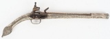 ALBANIAN SILVER MOUNTED MIQUELET PISTOL